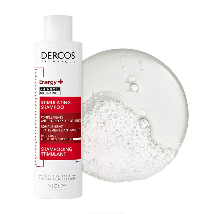 Vichy Dercos Technique Energy Aminexil Niacinamide Stimulating Shampoo Anti-Hair Loss Treatments (200ML)