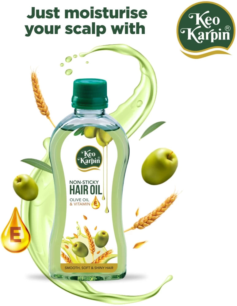 Keo Karpin Non-Sticky Hair Oil Olive Oil & Vitamin (300ML)