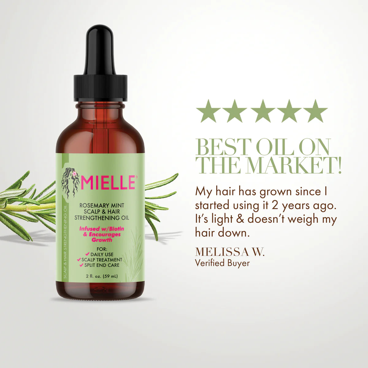 Mielle Rosemary Mint Scalp & Hair Strengthening Oil (59ML)