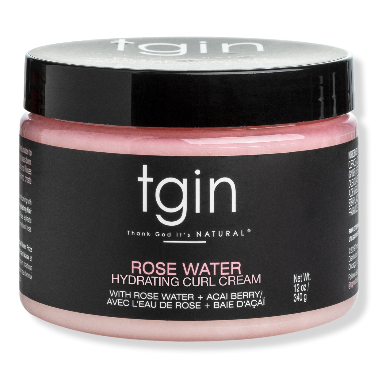 tgin Rose Water Hydrating Curl Cream (340gr)