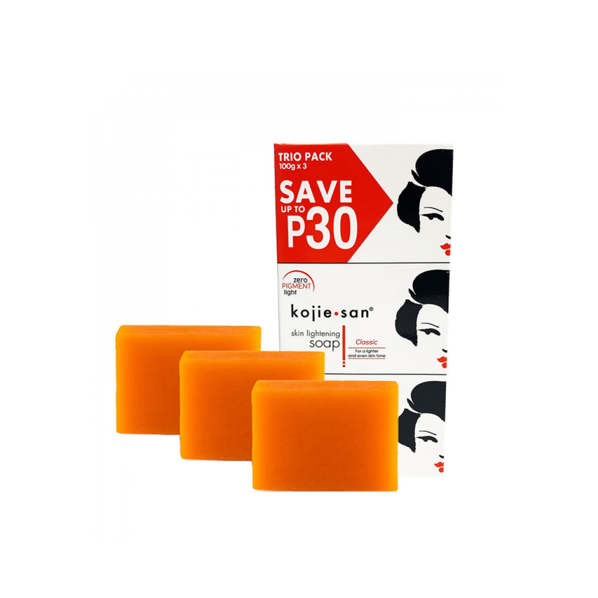 Kojie San Soap Skin Lightening Classic Trico Pack x3 (100gr)