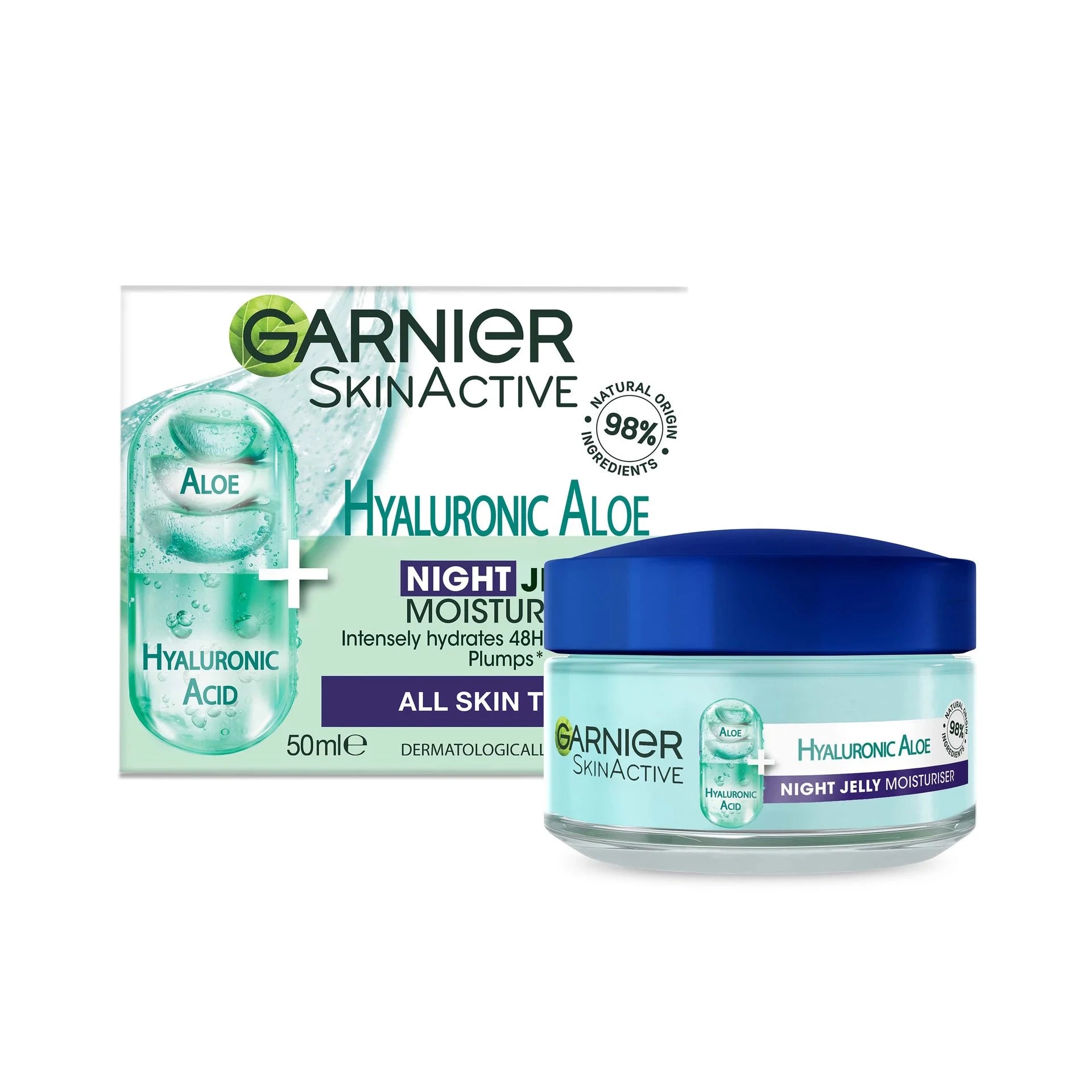 Garnier Hyaluronic Aloe Day Jelly Night Moisturizer (50ML)