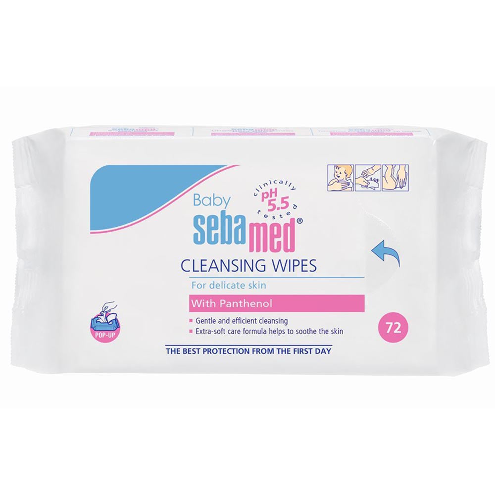 Baby Sebamed Cleansing Wipes With Panthenol 72pcs pH 5.5