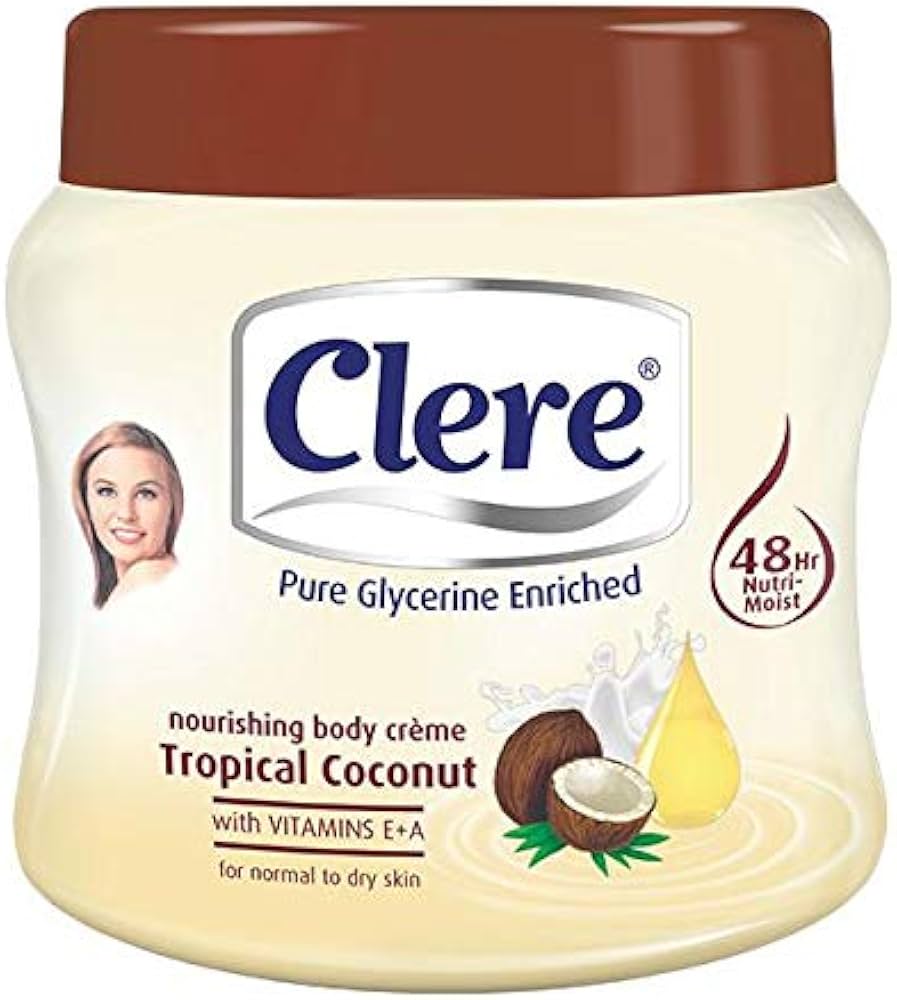 Clere Pure Glycerine Enriched Tropical Coconut Vitamins E+A (500ML)