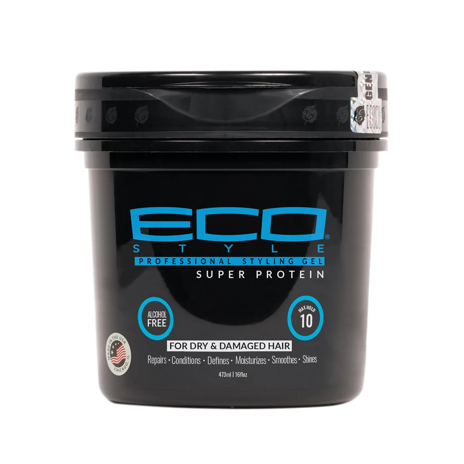 ECO Style Professional Styling Gel Super Protein 10 Max Hold For Dry & Damaged Hair