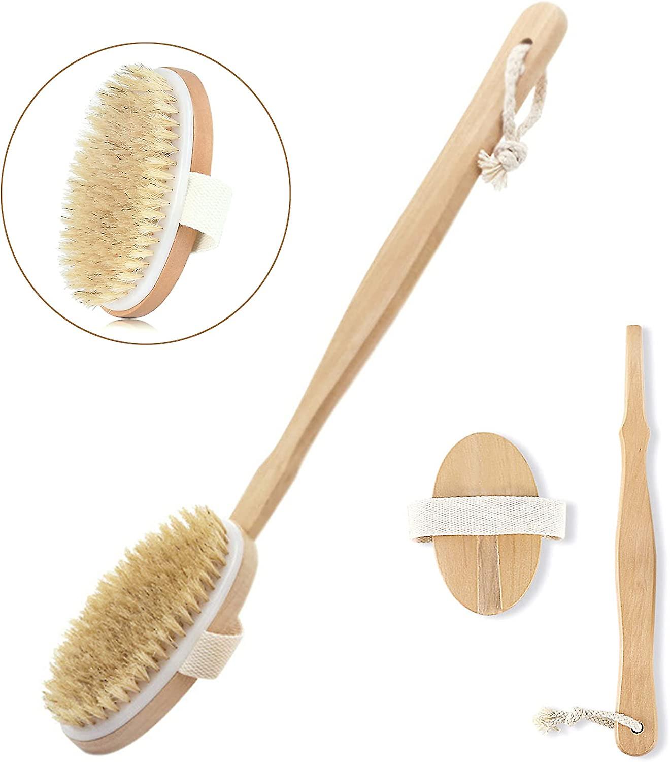 Body Brush Back Scrubber Detachable Long Handle Bath Brush