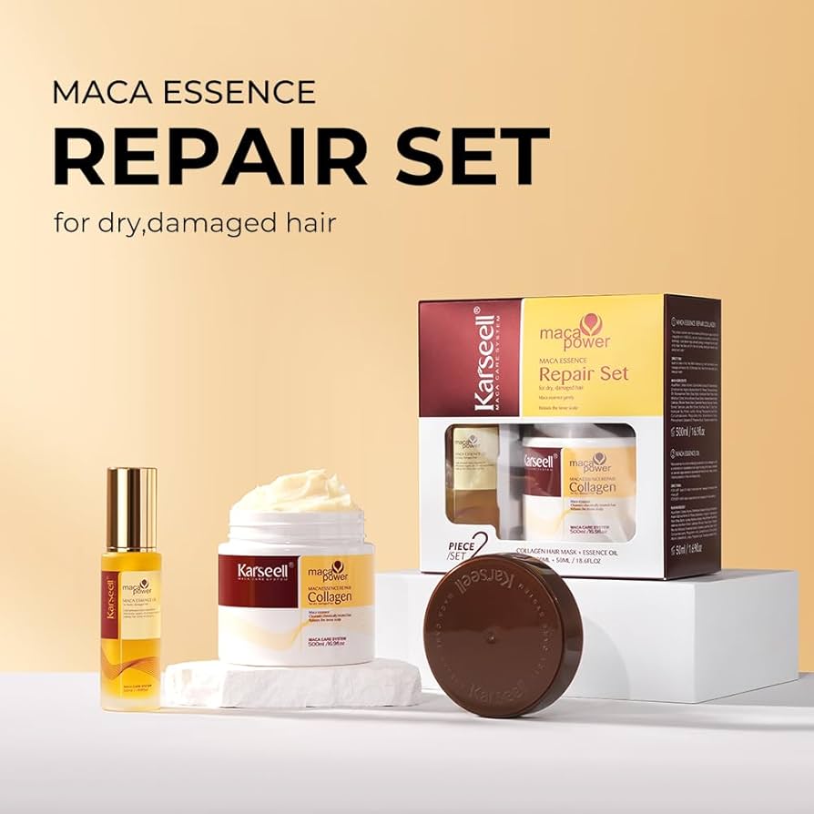 Karseell Maca Power Maca Essence Repair Set (Hair Mask & Essence Oil)