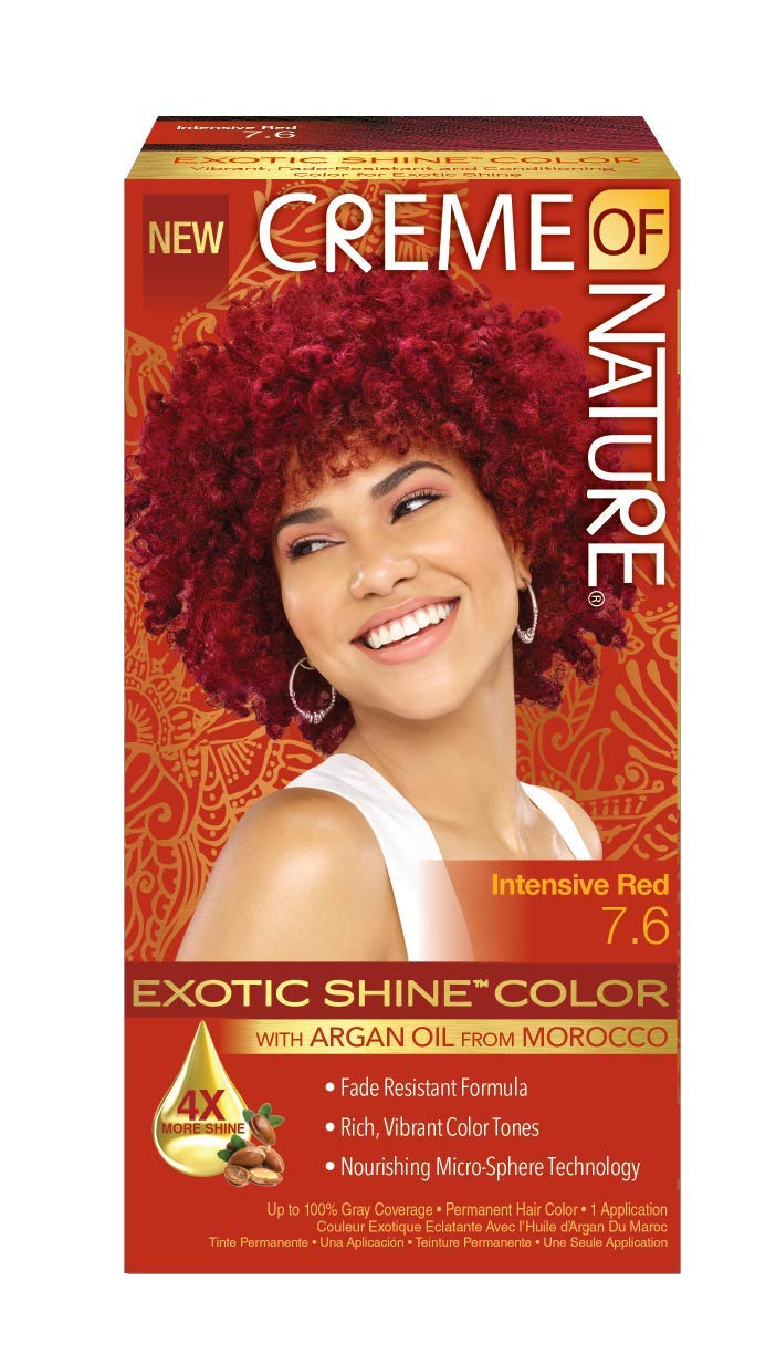 Creme Of Nature Intense Red 7.6 Exotic Shine Hair Color