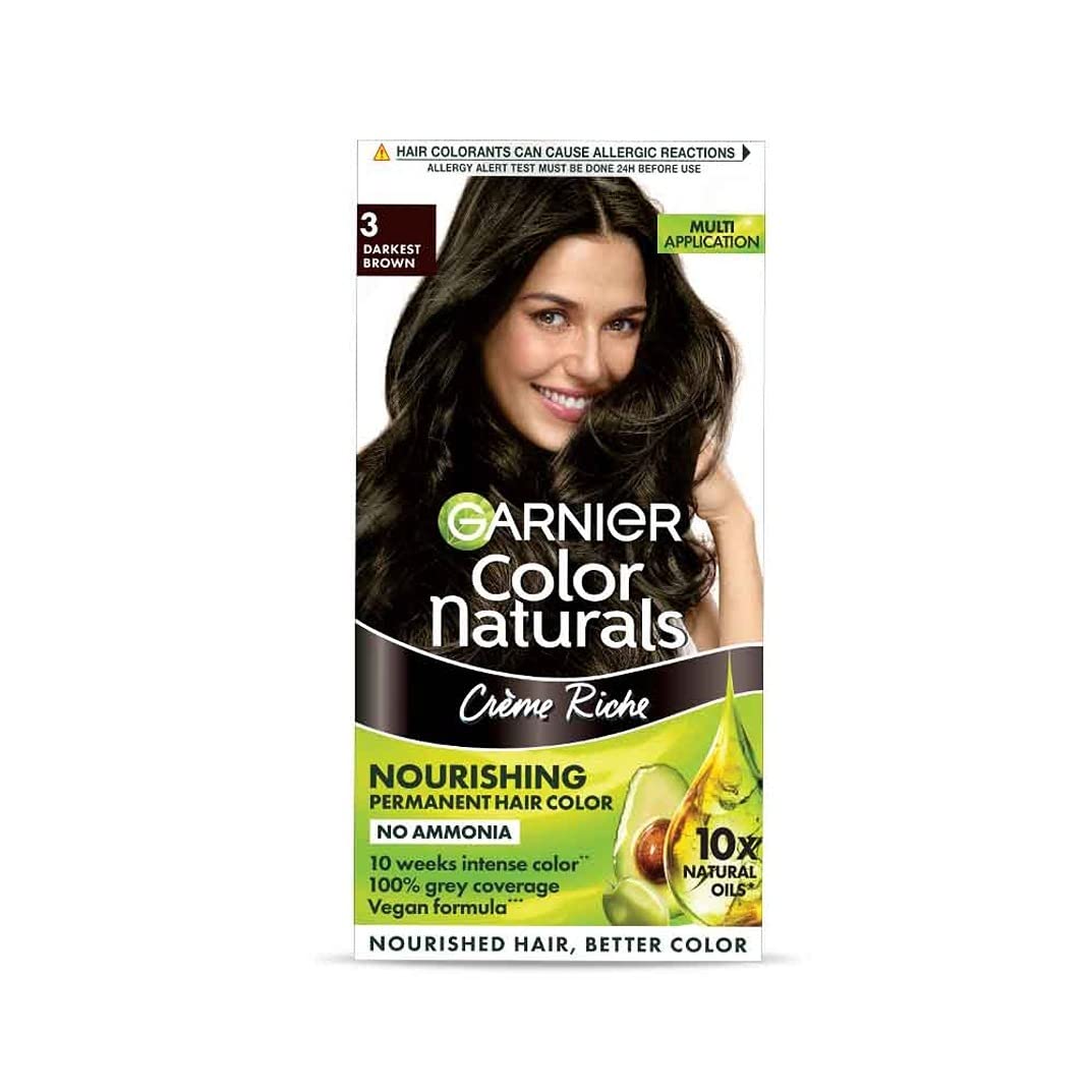 Garnier Color Naturals Darkest Brown 3 Permanent Hair Colour