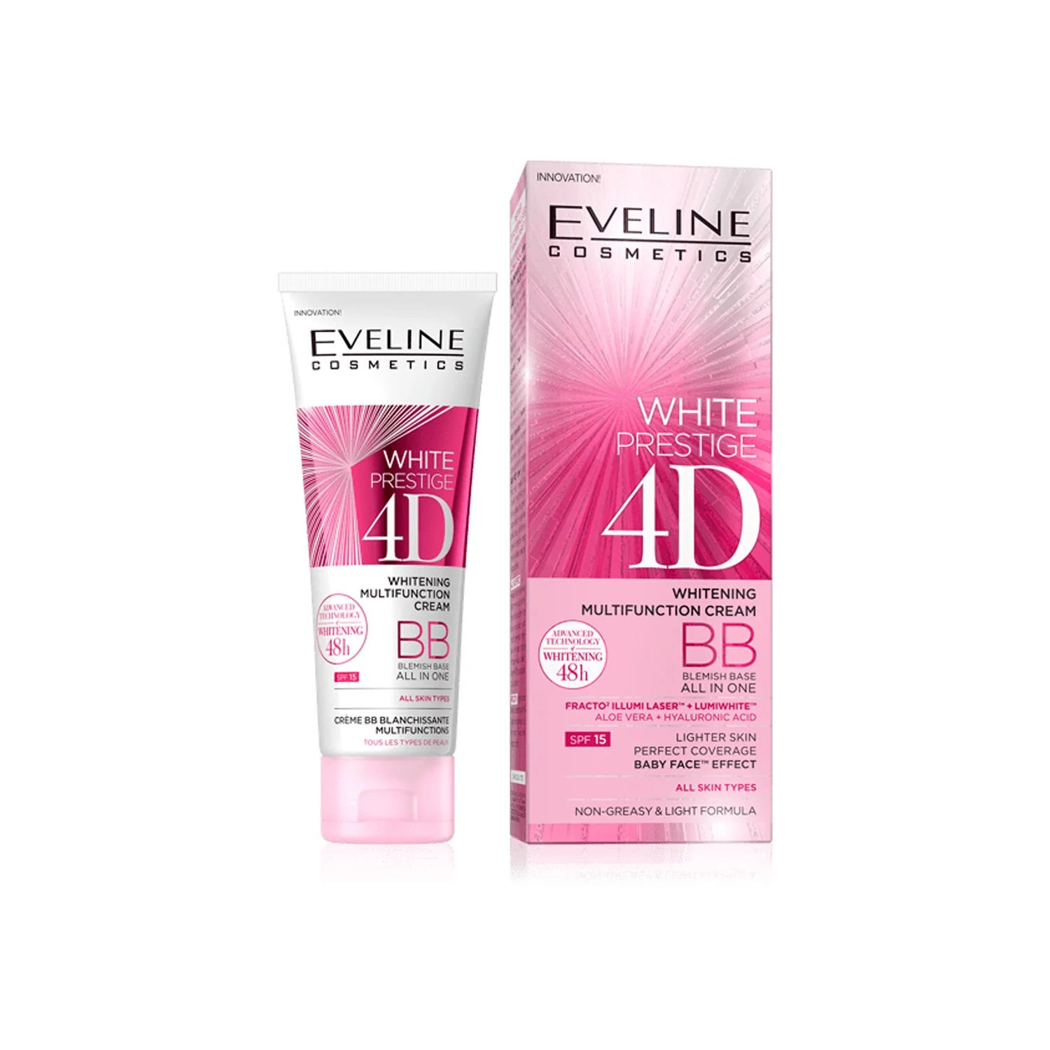 Eveline White Prestige 4D Hyaluronic Acid BB Cream (50ML)