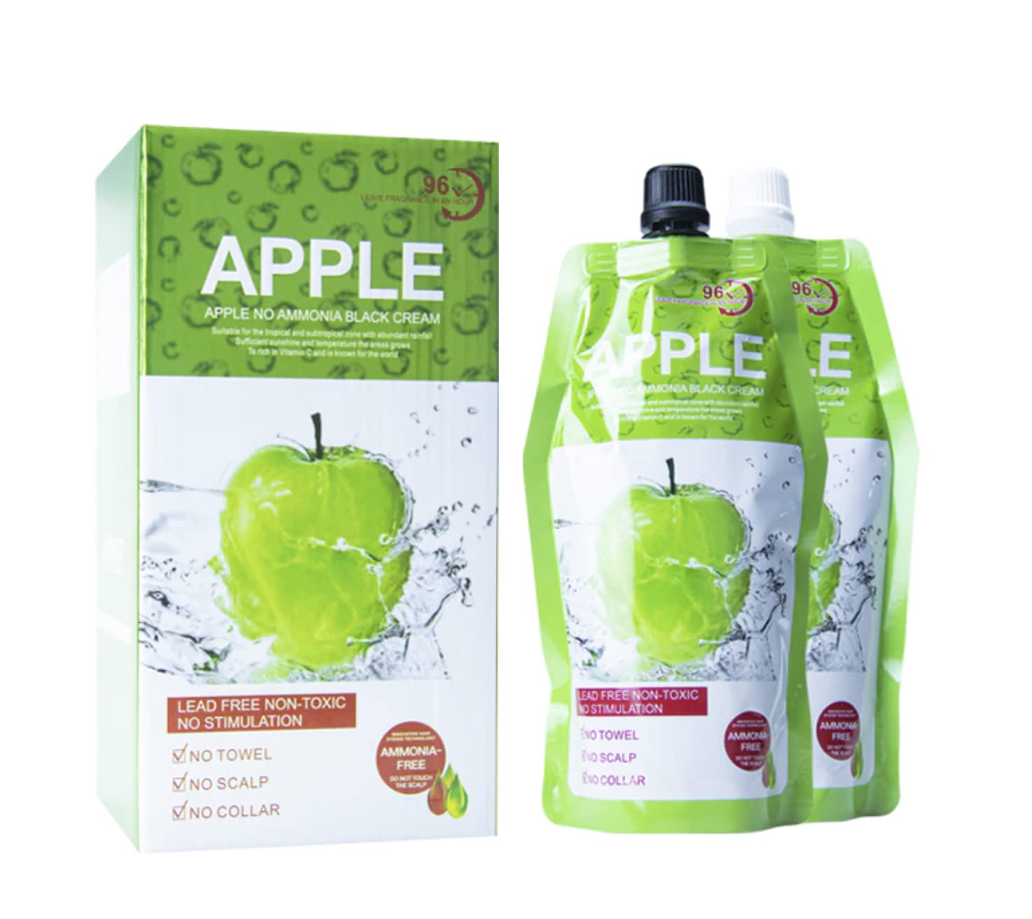 Apple No Ammonia Black Cream (500ML+Pack)