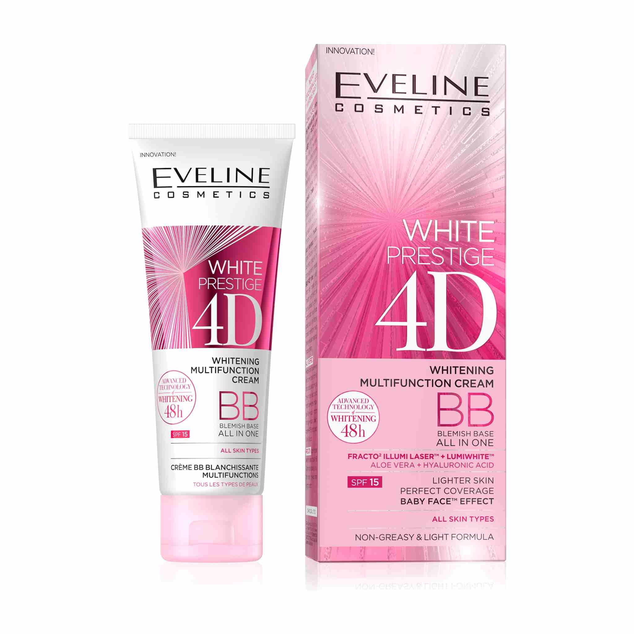 Eveline Cosmetics White Prestige 4D Whitening Multifunction Cream BB (50ML)
