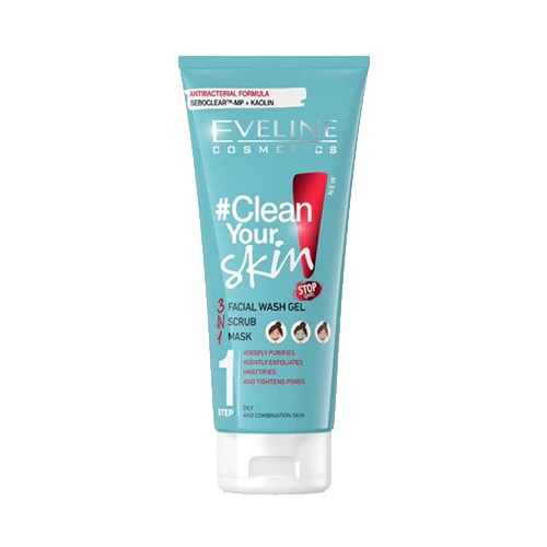 Eveline Cosmetics Clean Your Skin Facial Wash Gel Scrub Mask (100ML)