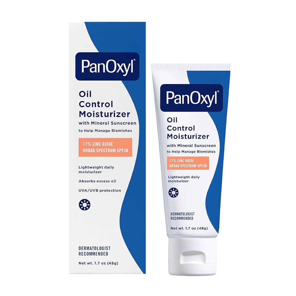 PanOxyl Oil Control Moisturizer Mineral Sunscreen 17% Zinc Oxide SPF30 (48gr)