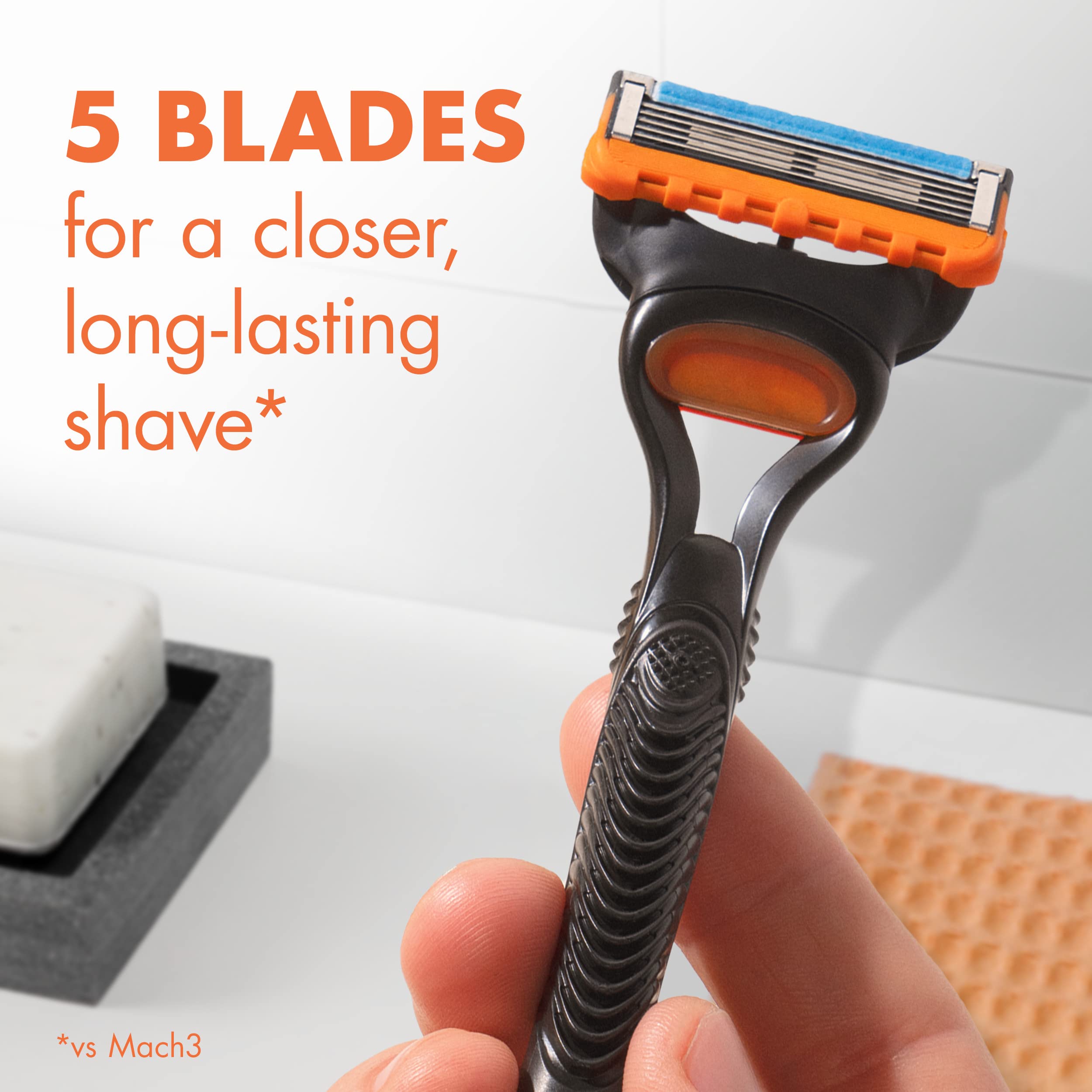 Gillette Fusion 5 Smooth, Long Lasting Shave (5 Blades)