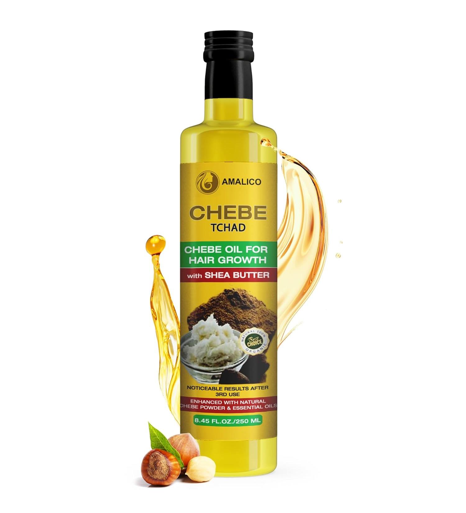 Amalico CHEBE TCHAD Natural Hair Growth Hair Oil With Shea Butter (500ML)