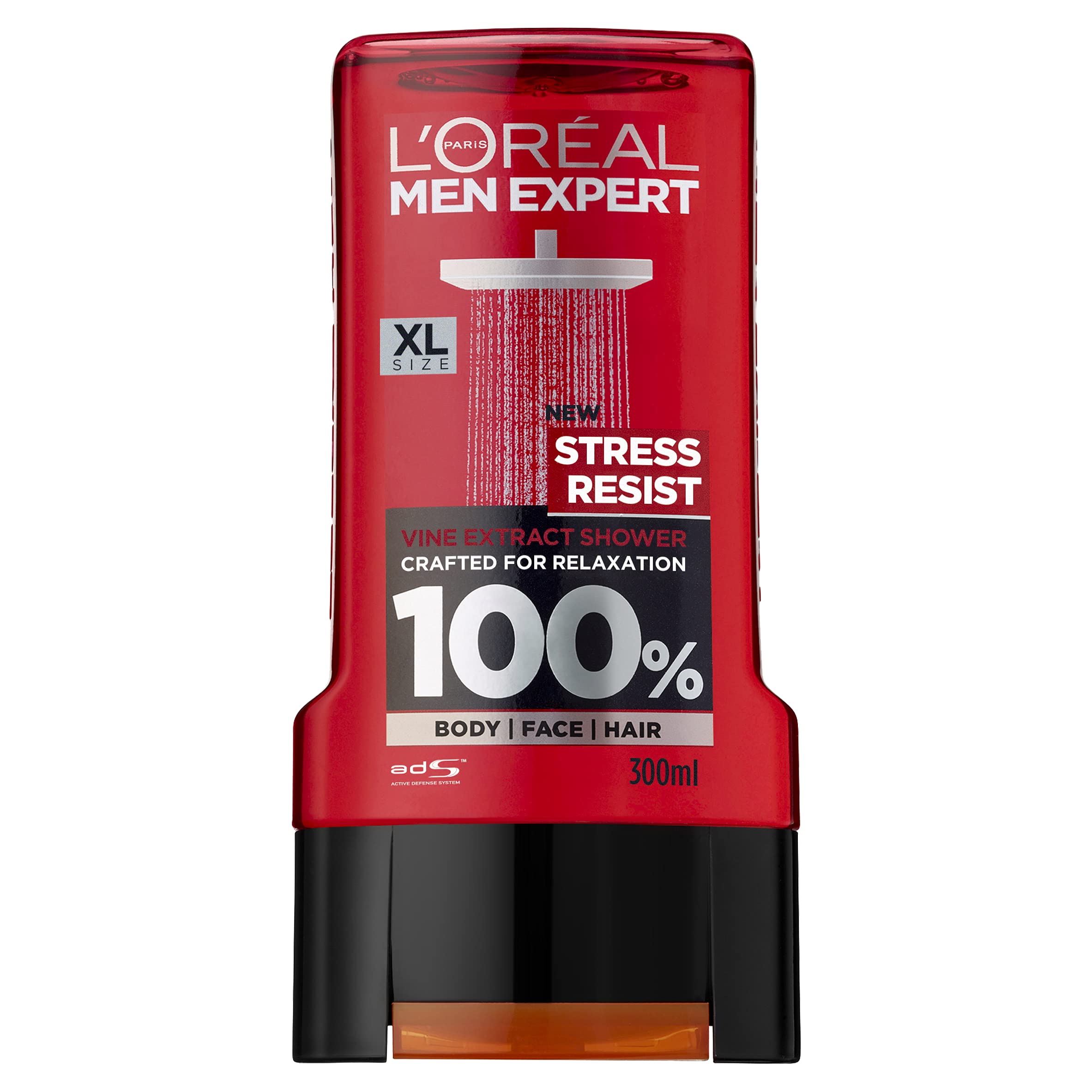 L'OREAL Men Expert Stress Resist Body, Face & Hair Shower (300ML)