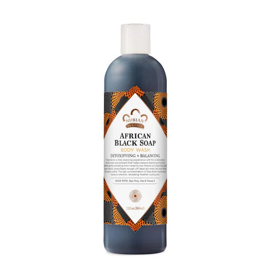 Nubian Heritage African Black Soap Body Wash (384ML)