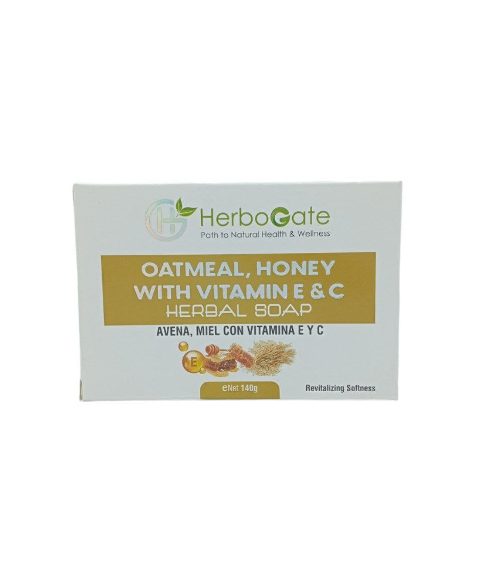 Herbogate Oatmeal ,Honey White Vitamin E&C Herbal Soap (140gr)