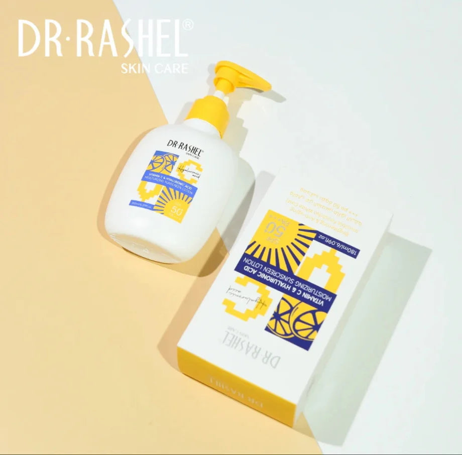 Dr.Rashel Vitamin C & Hyaluronic Acid Moisturizing Sunscreen Lotion (180ML)