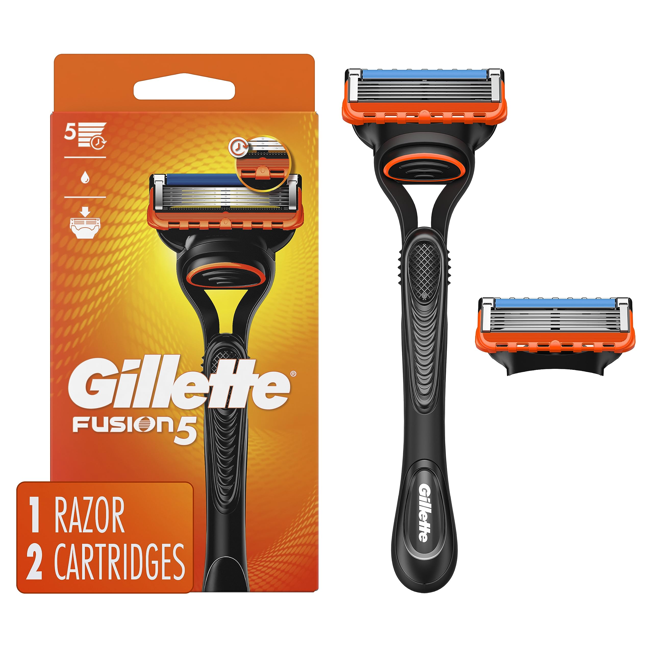 Gillette Fusion 5 Smooth, Long Lasting Shave (5 Blades)