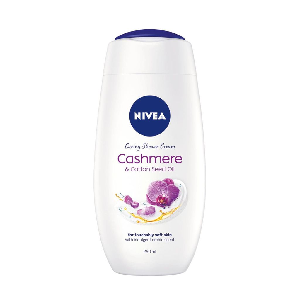 Nivea Caring Shower Cream Cashmere & Cotton Seed Oil (250ML)