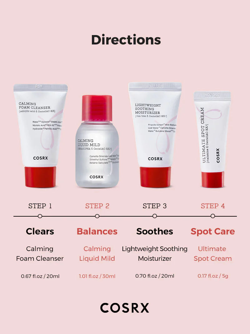 Cosrx Acne Hero Kit Intensive 4 Step