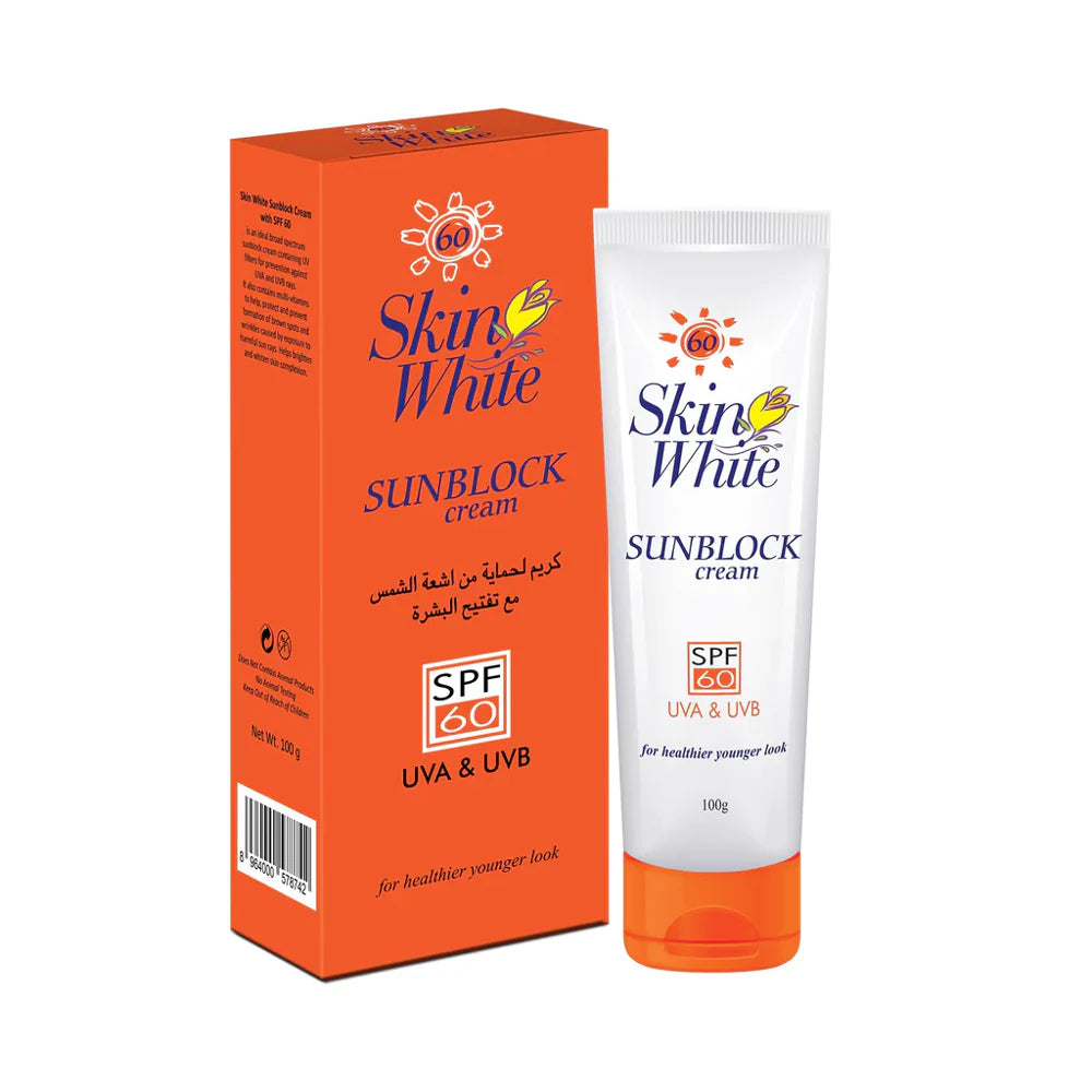 Skin White Sunblock Cream SPF60 UVA & UVB (100gr)