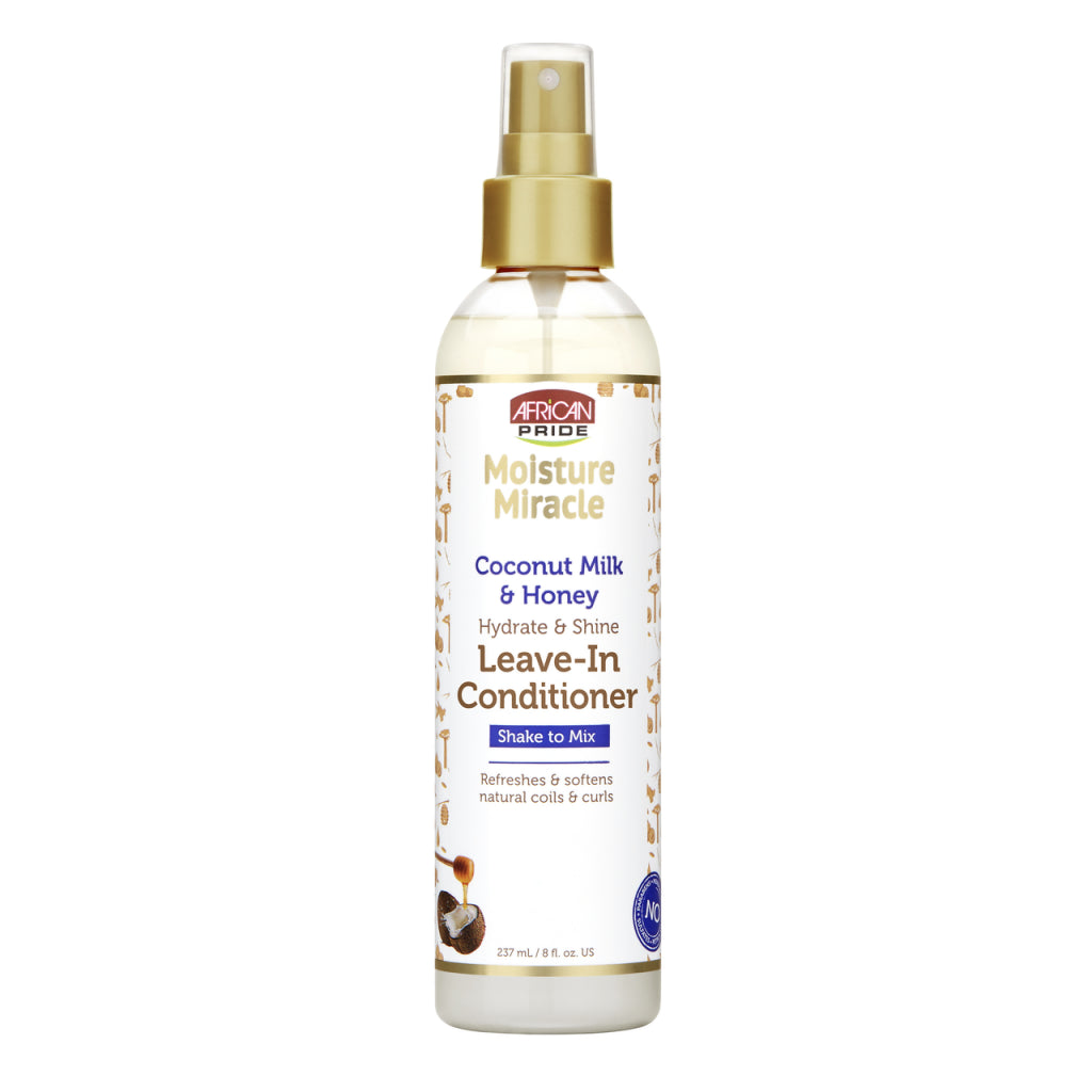 African Pride Moisture Miracle Coconut Milk & Honey Hydrate & Shine Leave-In Conditioner (237ML)