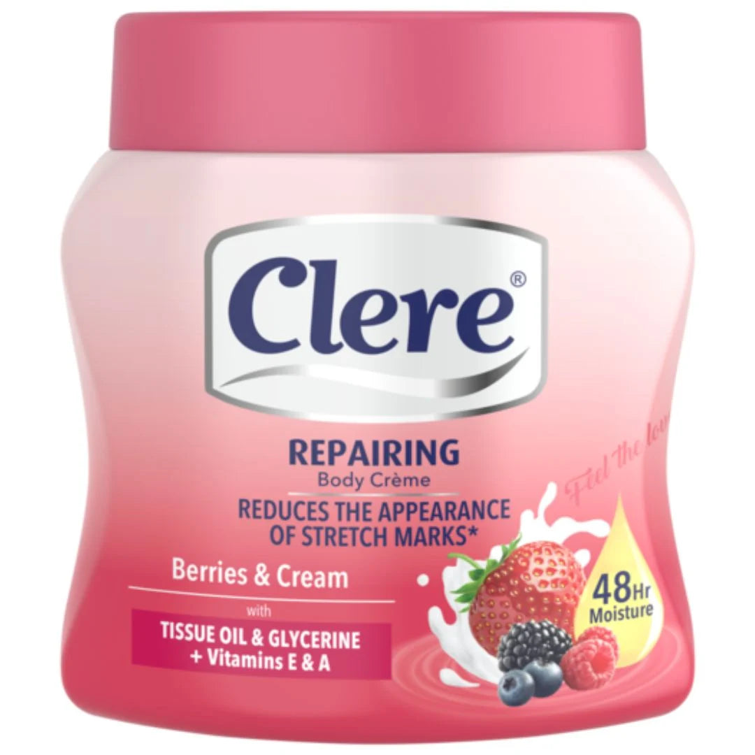 Clere Repairing Body Creme Berries And Cream (500ML)