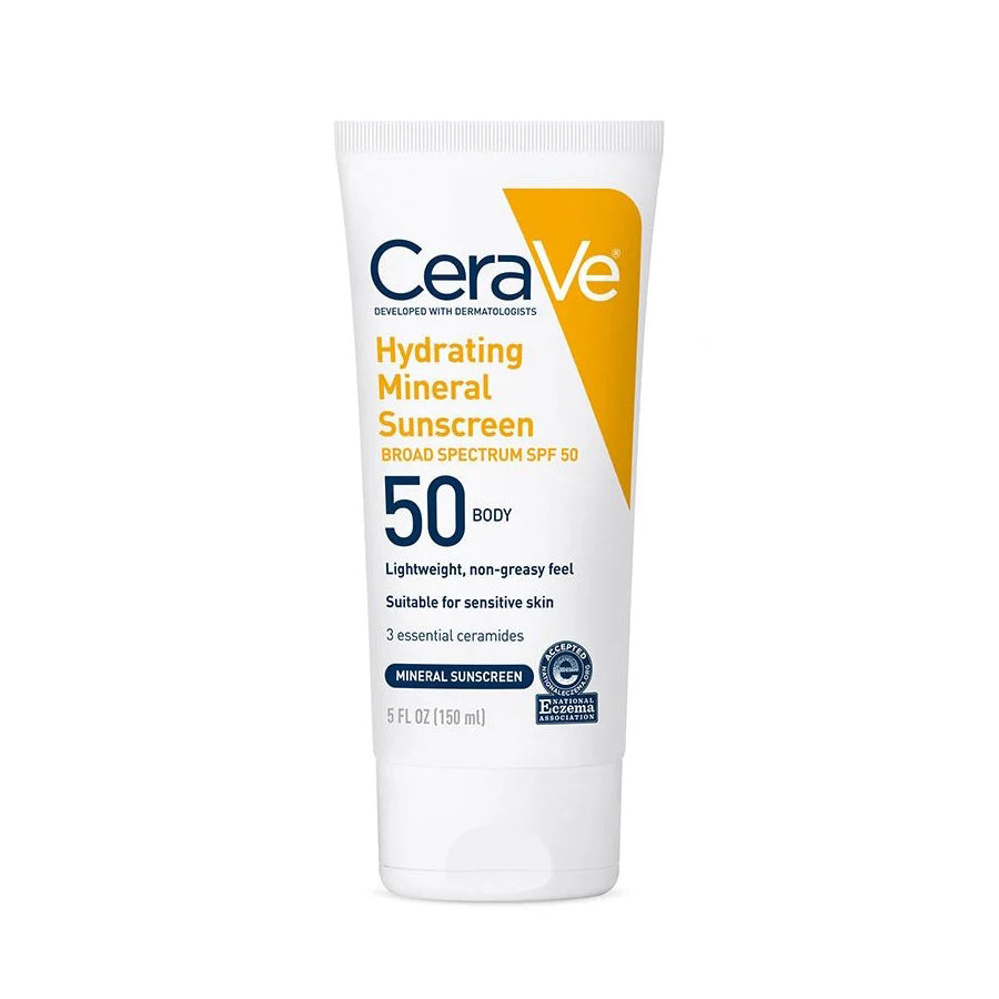 CeraVe Hydrating Mineral Sunscreen Broad Spectrum SPF50 Body (150ML)