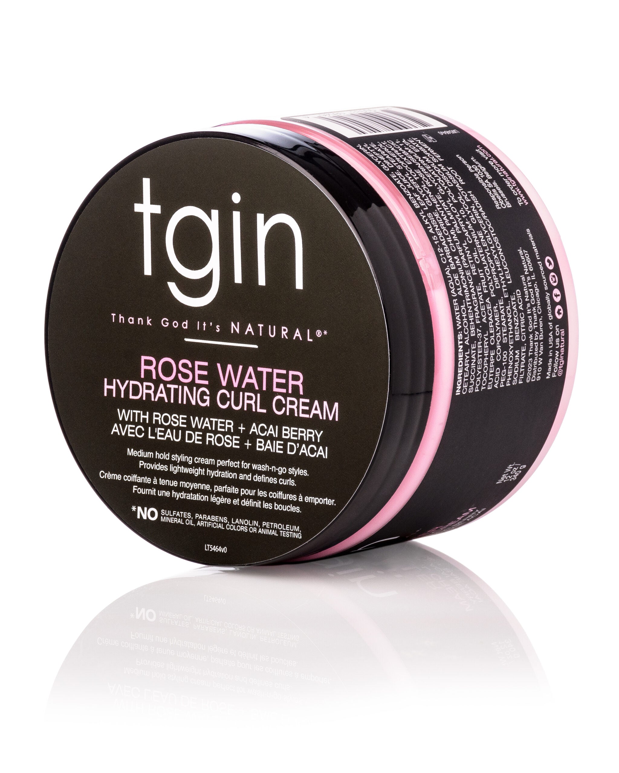 tgin Rose Water Hydrating Curl Cream (340gr)