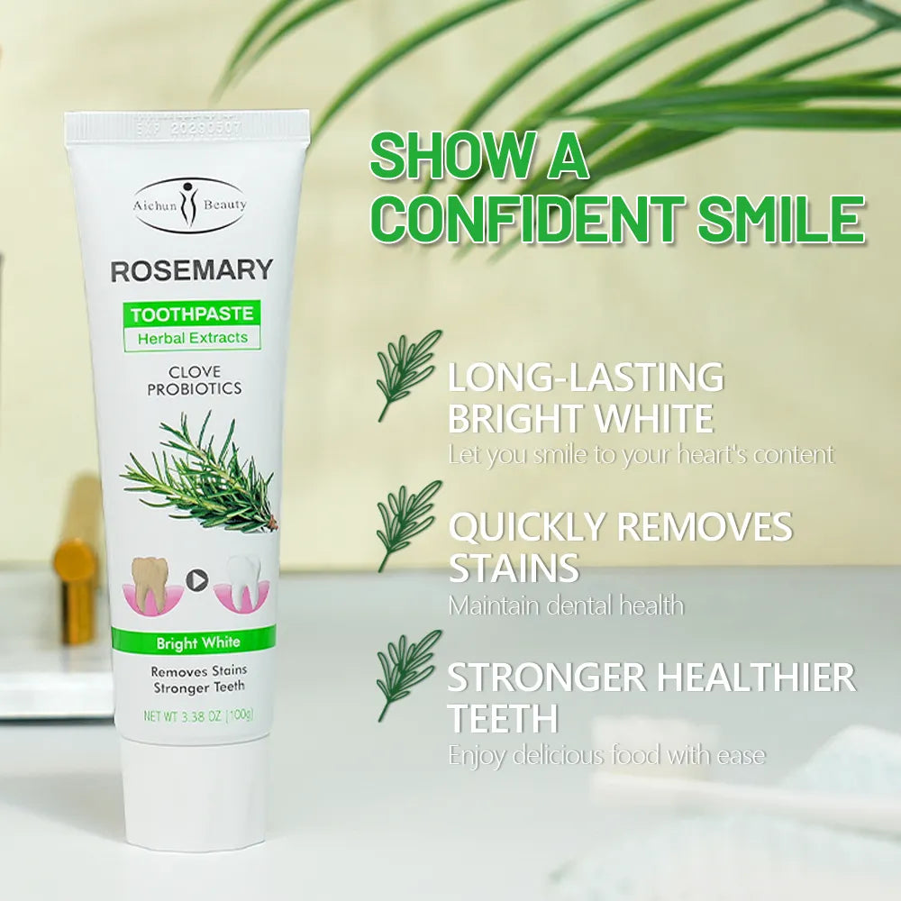 Aichun Beauty Rosemary Toothpaste Herbal Extracts Clove Probiotics (100gr)