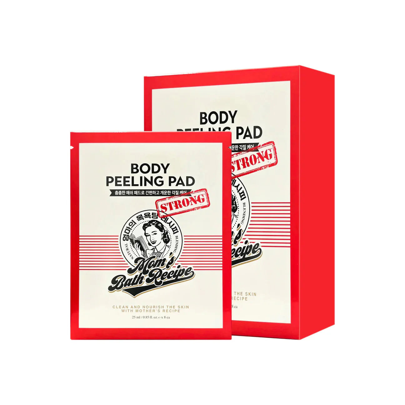 Mom's Bath Recipe Body Peeling Pad Strong (25ML) 1Box x 8pcs