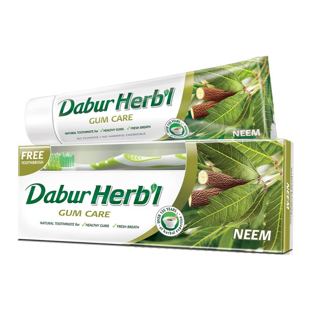 Dabur Herbl Gum Care NEEM Toothpaste FREE TOOTHBRUSH!