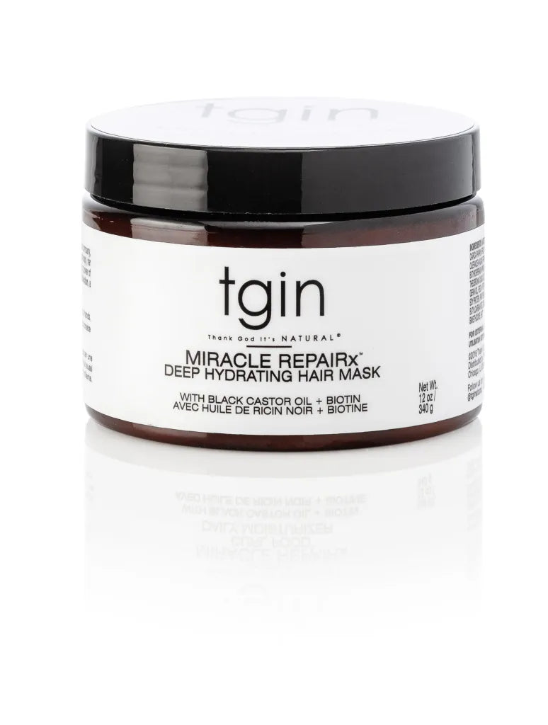 tgin Miracle Repairx Deep Hydrating Hair Mask With Black Castor Oil + Biotin (340gr)