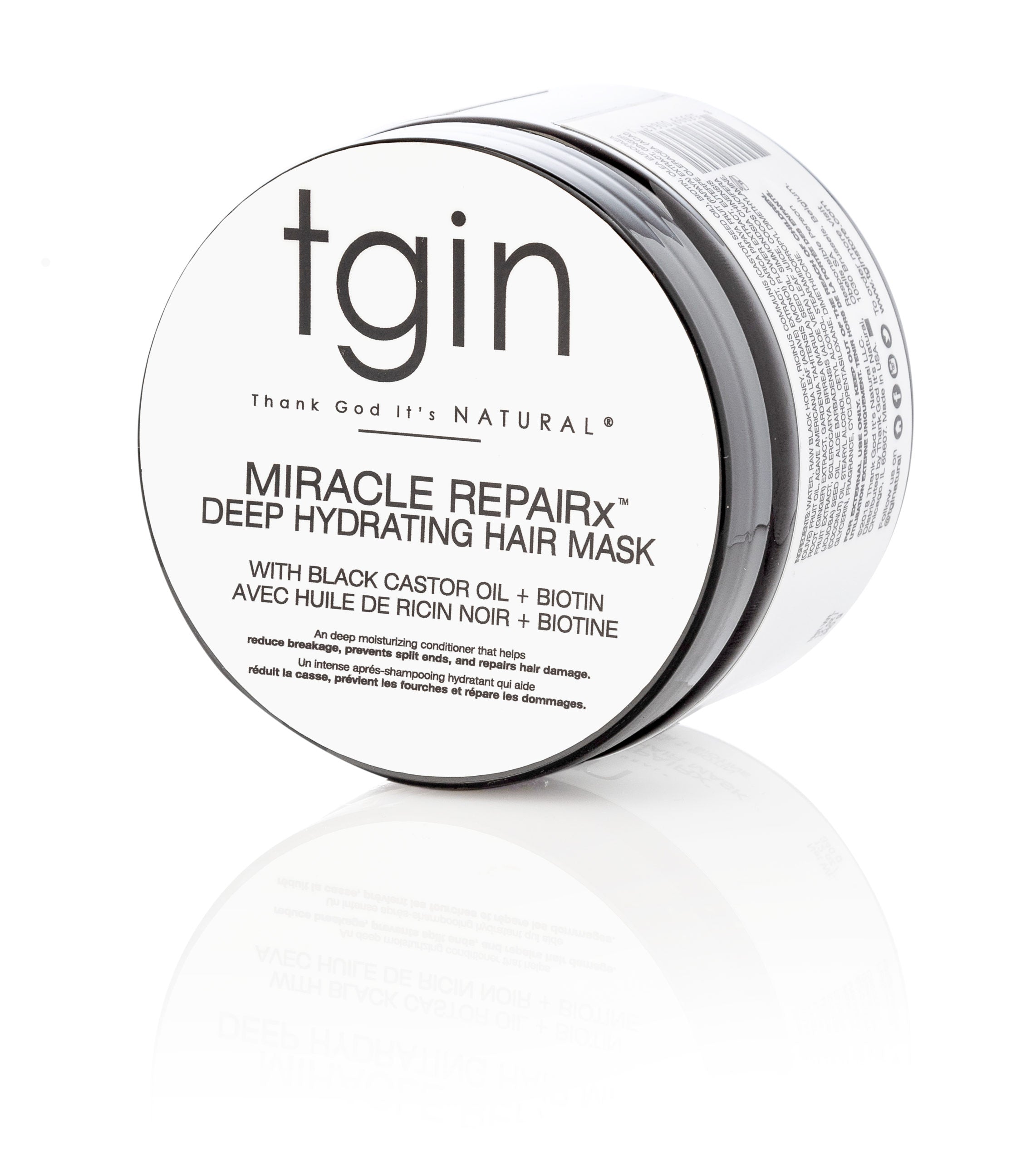 tgin Miracle Repairx Deep Hydrating Hair Mask With Black Castor Oil + Biotin (340gr)