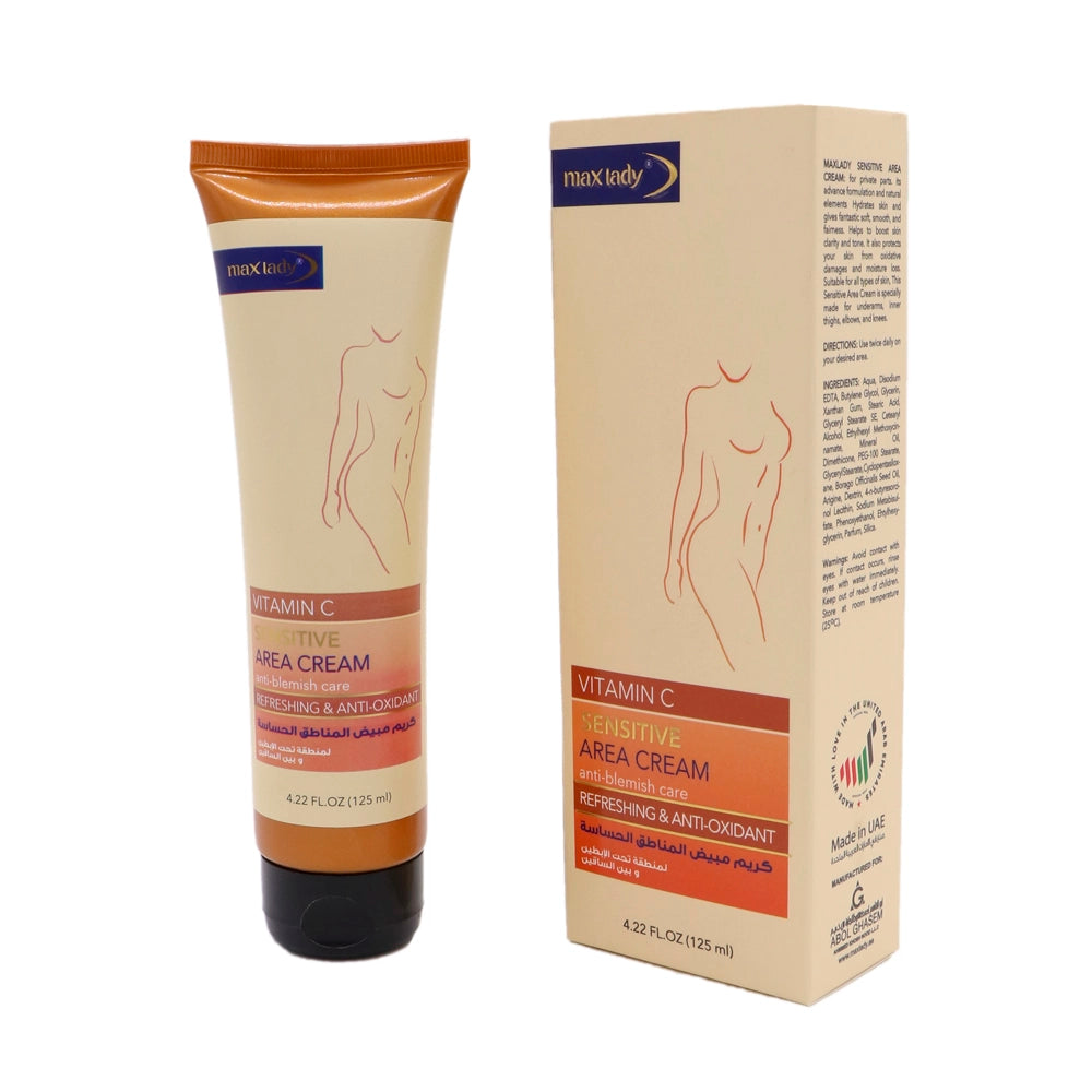 Max Lady Vitamin C Sensitive Area Cream Anti-Blemish Care Refreshing and Anti-Oxidant (125ML)