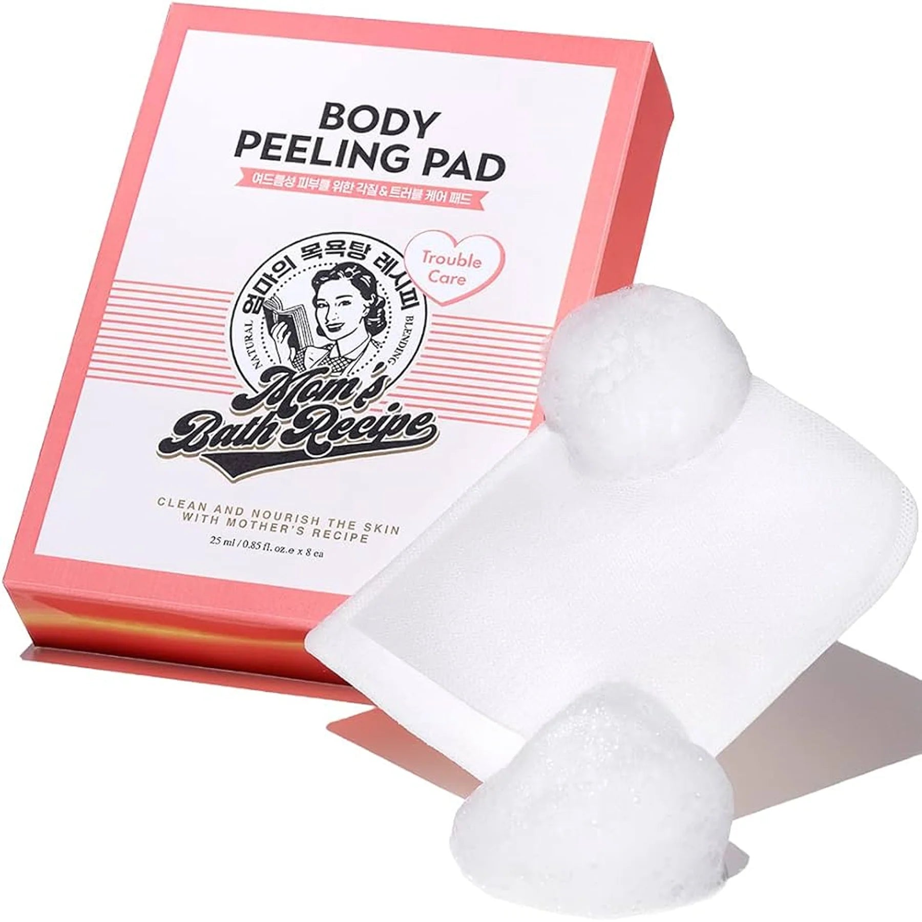 Mom's Bath Recipe Body Peeling Pad Trouble Care (25ML) 1Box x 8pcs