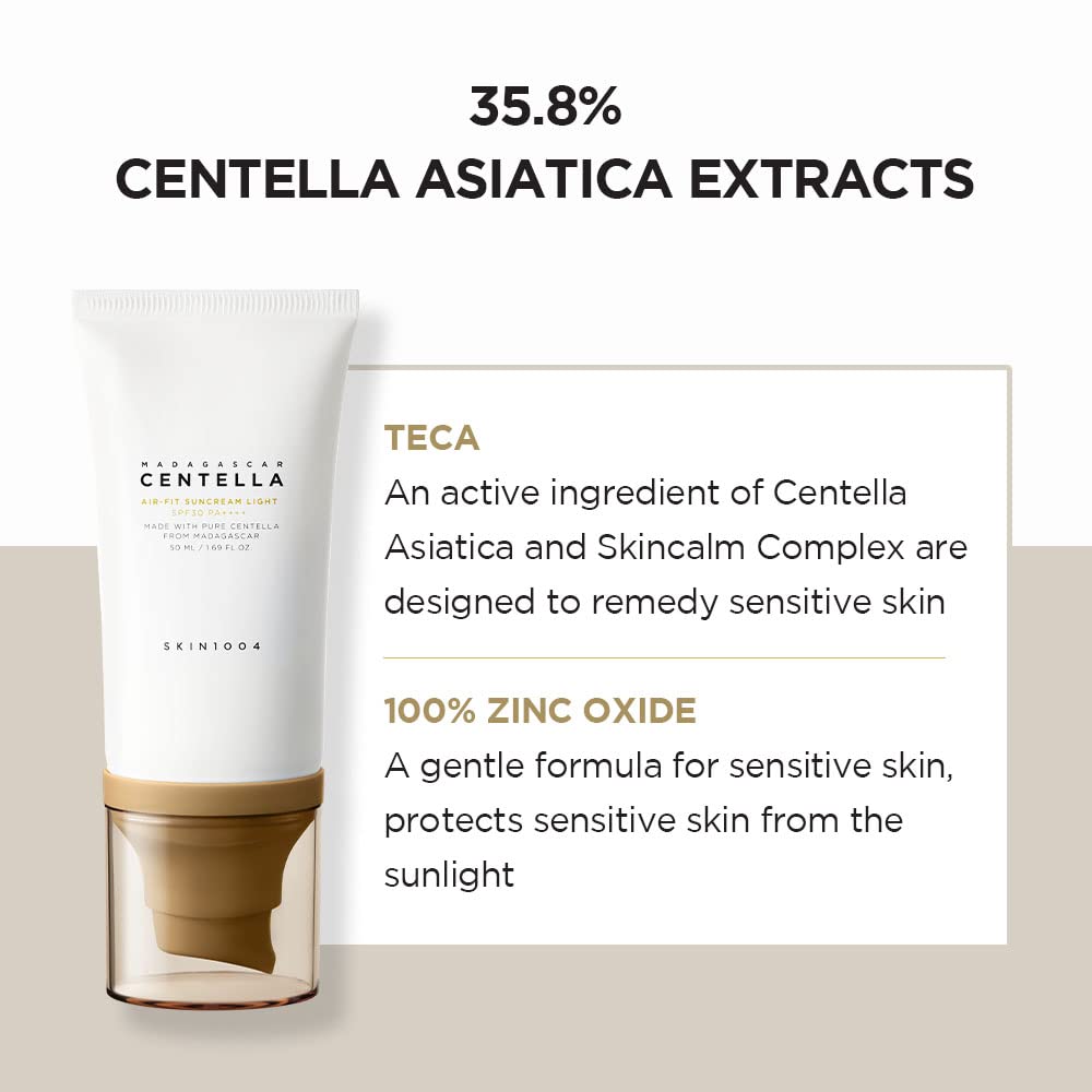 Skin1004 Madagascar Centella Air-Fit Suncream Light SPF30+ PA++++ (50ML)