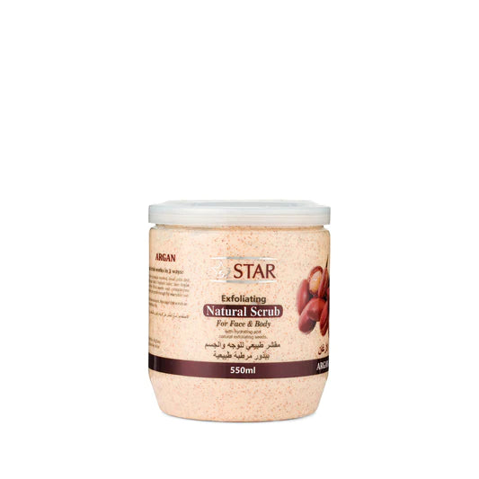 Star Exfoliating Natural Face & Body Scrub Argan (550ML)