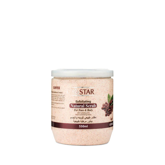 Star Exfoliating Natural Face & Body Scrub Coffee (550ML)