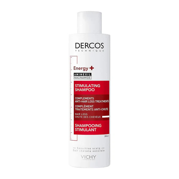 Vichy Dercos Technique Energy Aminexil Niacinamide Stimulating Shampoo Anti-Hair Loss Treatments (200ML)