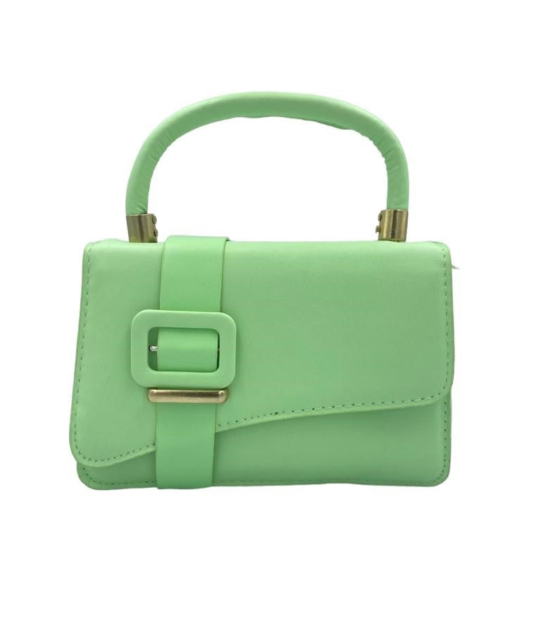 Women's Purse/Shoulder Bag (Green & White)