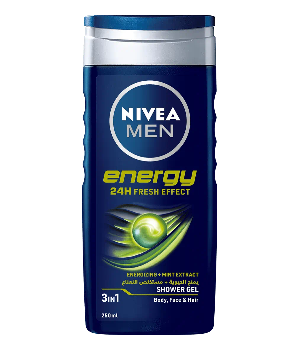 Nivea Men Energy 24HR 3-In-1 Shower Gel (250ML)