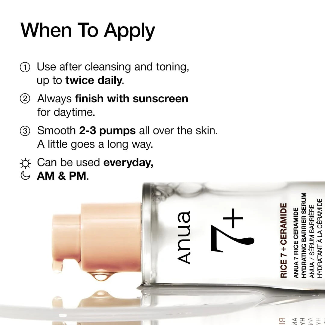Anua Rice 7+ Ceramide Hydrating Barrier Serum (50ML)