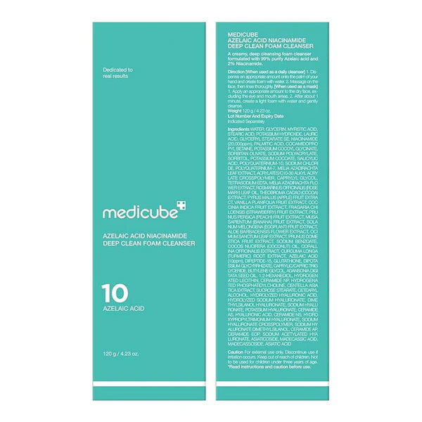 Medicube Azelaic Acid Niacinamide Deep Clean Foam Cleanser (120gr)