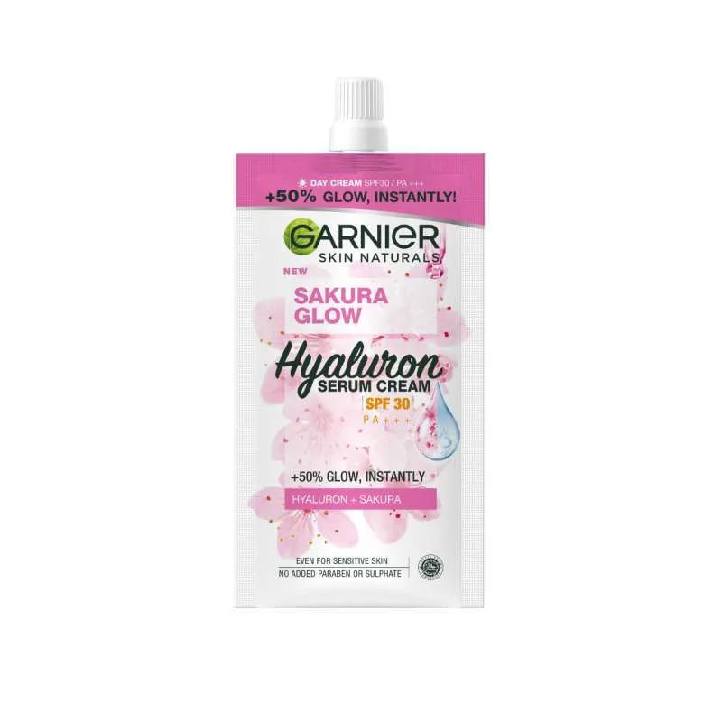 Garnier Sakura Glow Hyaluronic Serum Cream SPF30 x6pcs