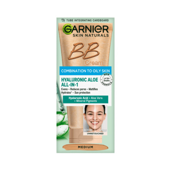Garnier BB Cream Combination To Oily Skin Hyaluronic Aloe All-In-1 Medium (50ML)