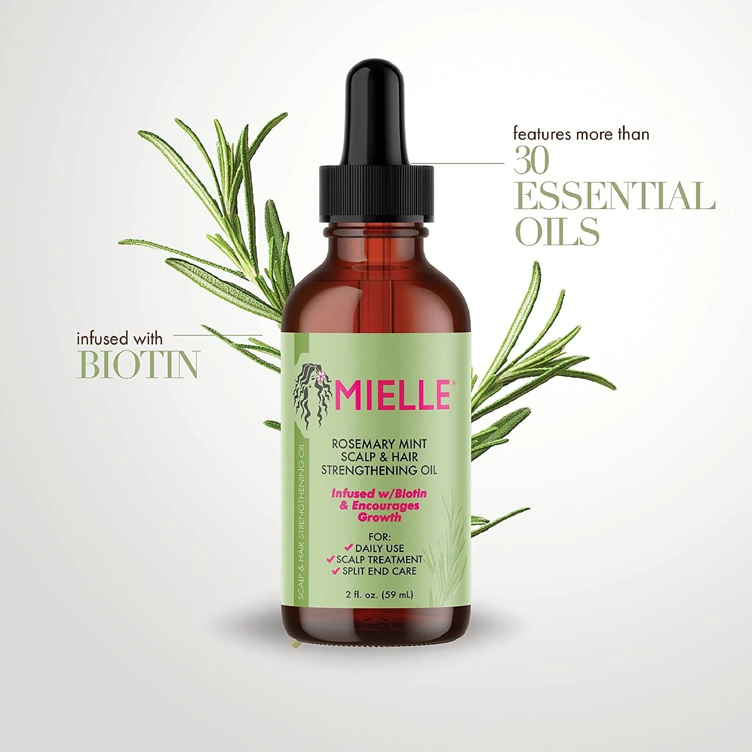 Mielle Rosemary Mint Scalp & Hair Strengthening Oil (59ML)